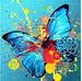 BLOUR DIY oil painting Animal butterfly paint by numbers for adults For canvas adult children decoration gift set acrylic paint frameless 16x20 inch(frameless)